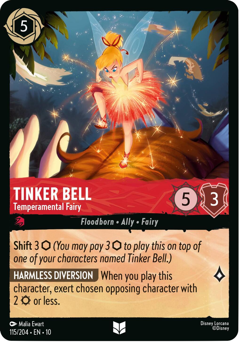 Tinker Bell - Temperamental Fairy (115/204) [Whispers in the Well] | Cards and Coasters CA