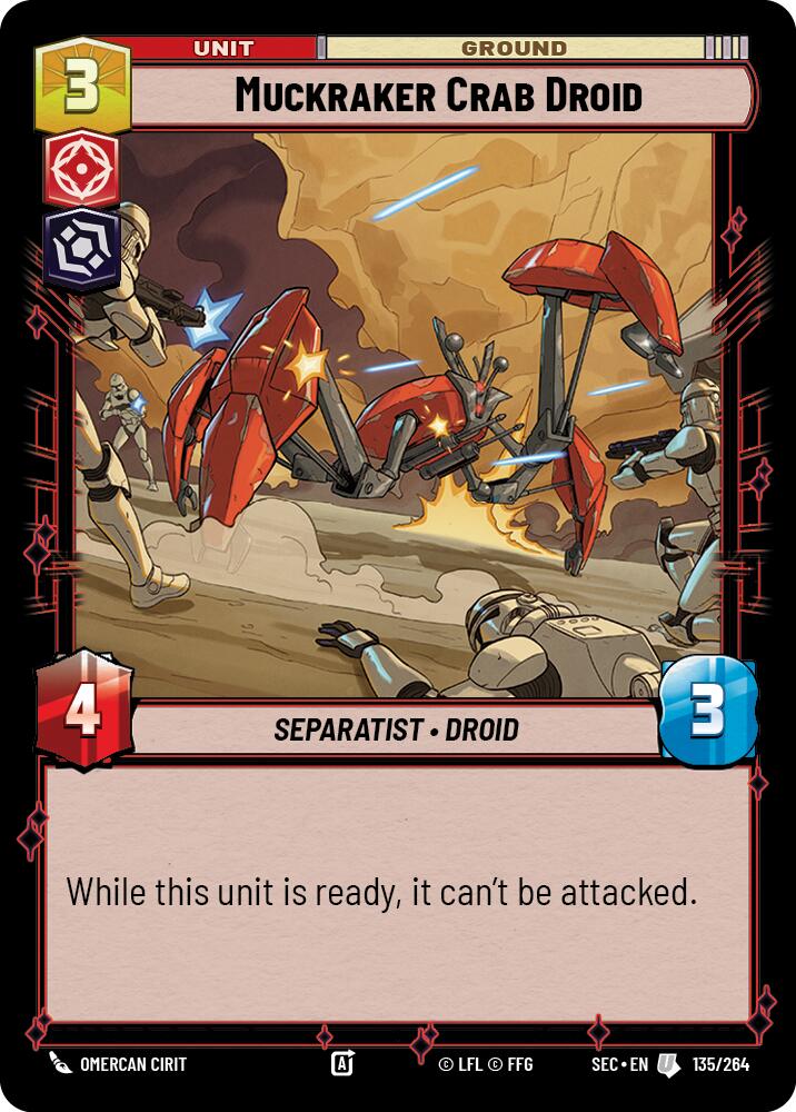 Muckraker Crab Droid (135/264) (135/264) [Secrets of Power] | Cards and Coasters CA