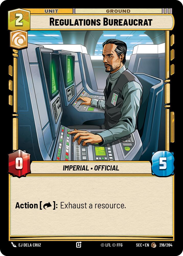 Regulations Bureaucrat (216/264) (216/264) [Secrets of Power] | Cards and Coasters CA