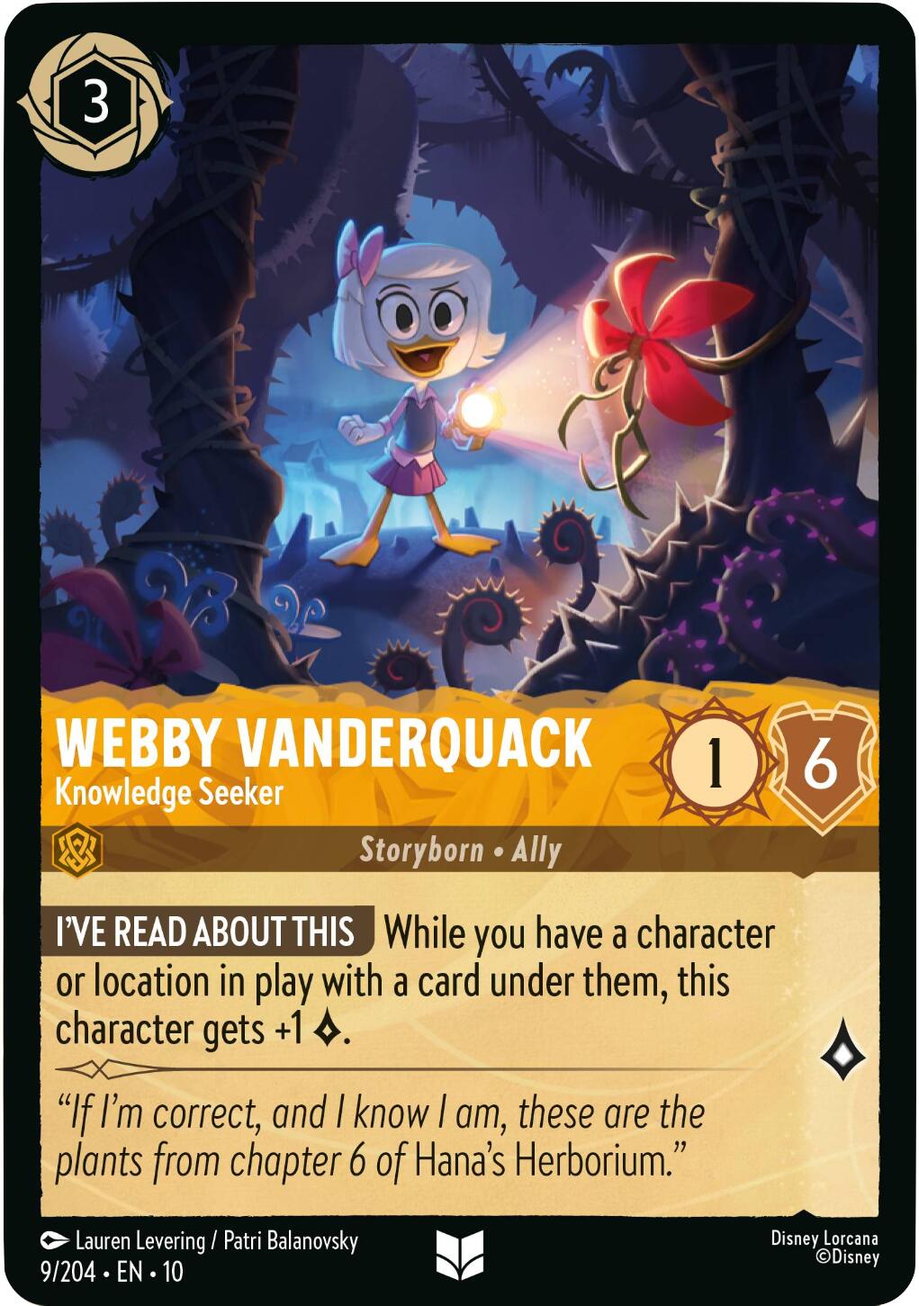 Webby Vanderquack - Knowledge Seeker (9/204) [Whispers in the Well] | Cards and Coasters CA