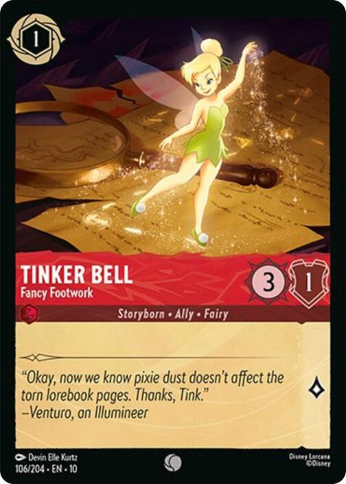 Tinker Bell - Fancy Footwork (106/204) [Whispers in the Well] | Cards and Coasters CA