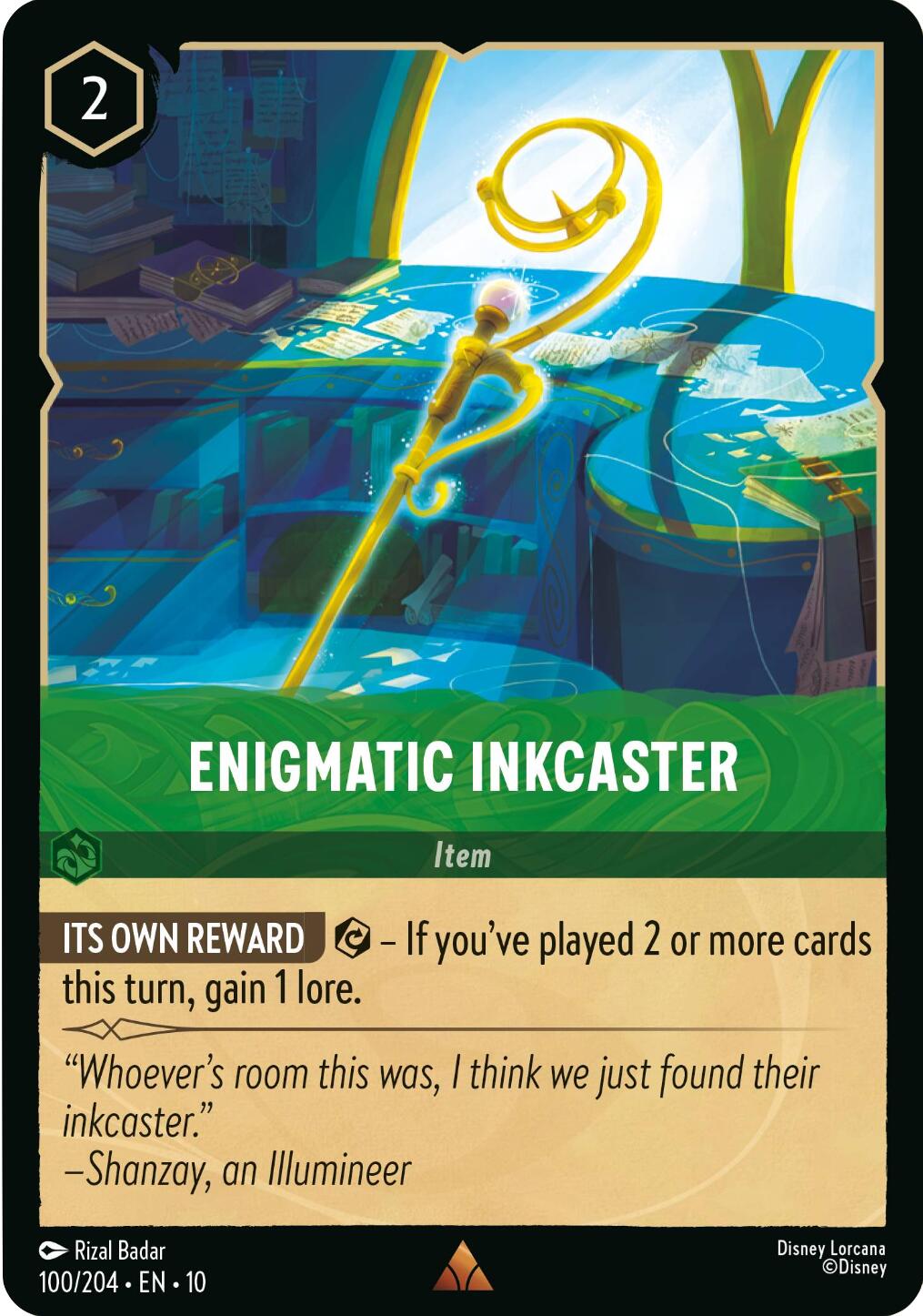 Enigmatic Inkcaster (100/204) [Whispers in the Well] | Cards and Coasters CA