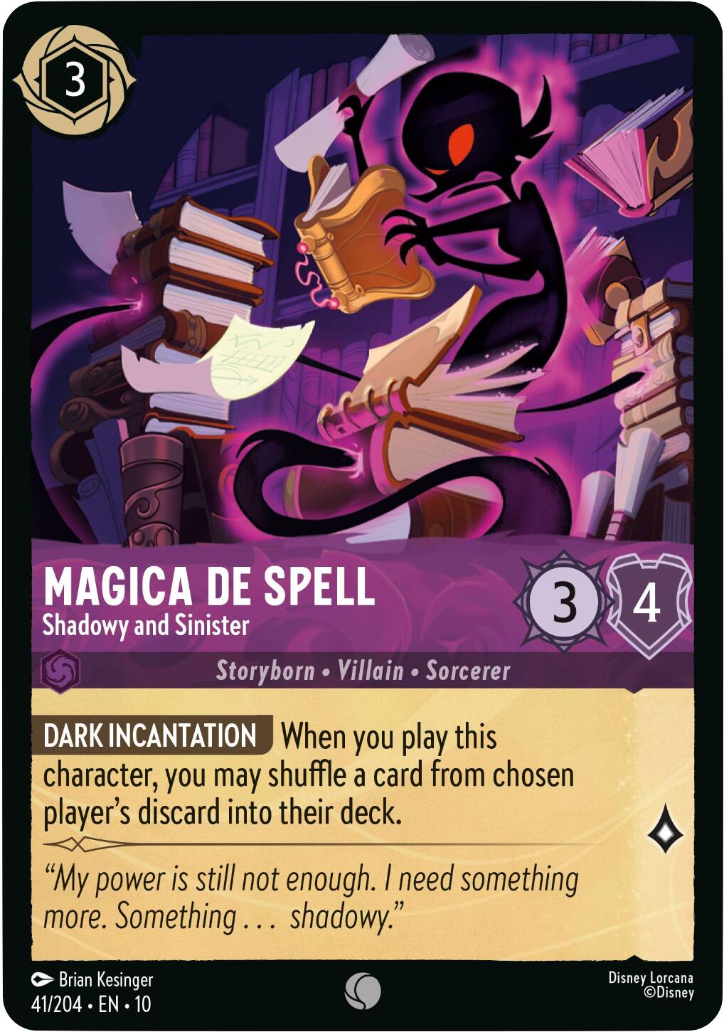 Magica De Spell - Shadowy and Sinister (41/204) [Whispers in the Well] | Cards and Coasters CA