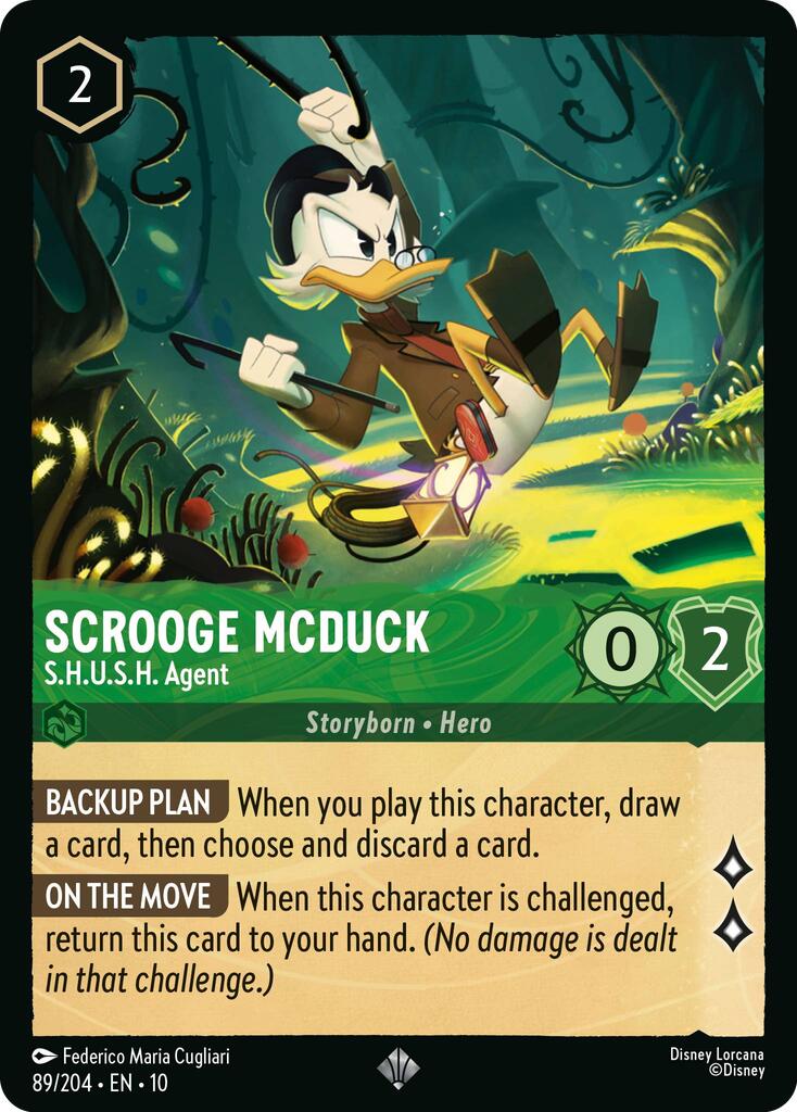 Scrooge McDuck - S.H.U.S.H. Agent (89/204) [Whispers in the Well] | Cards and Coasters CA