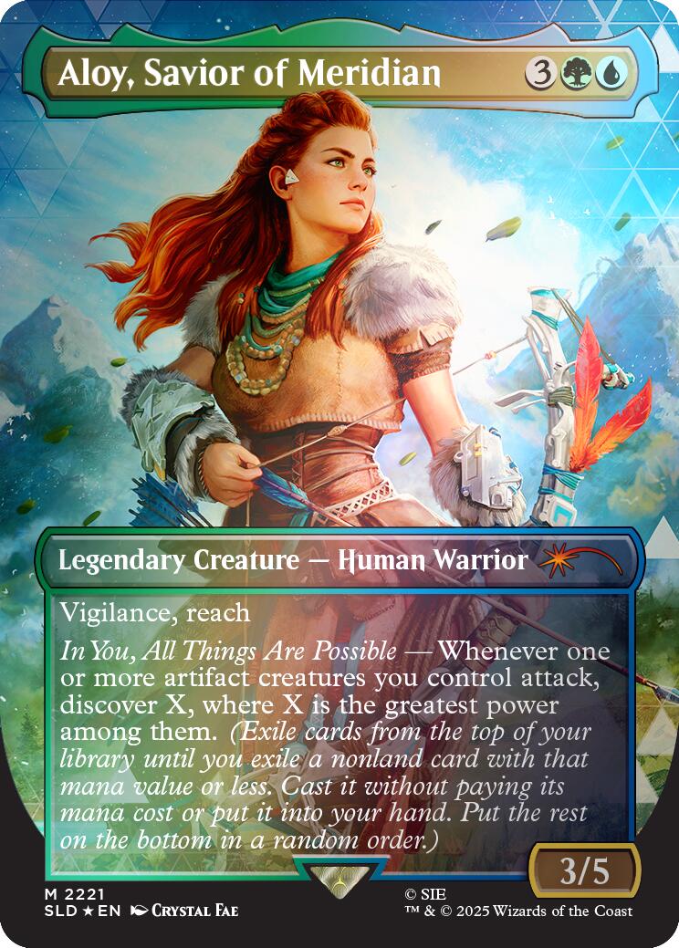 Aloy, Savior of Meridian (Rainbow Foil) [Secret Lair Drop Series] | Cards and Coasters CA