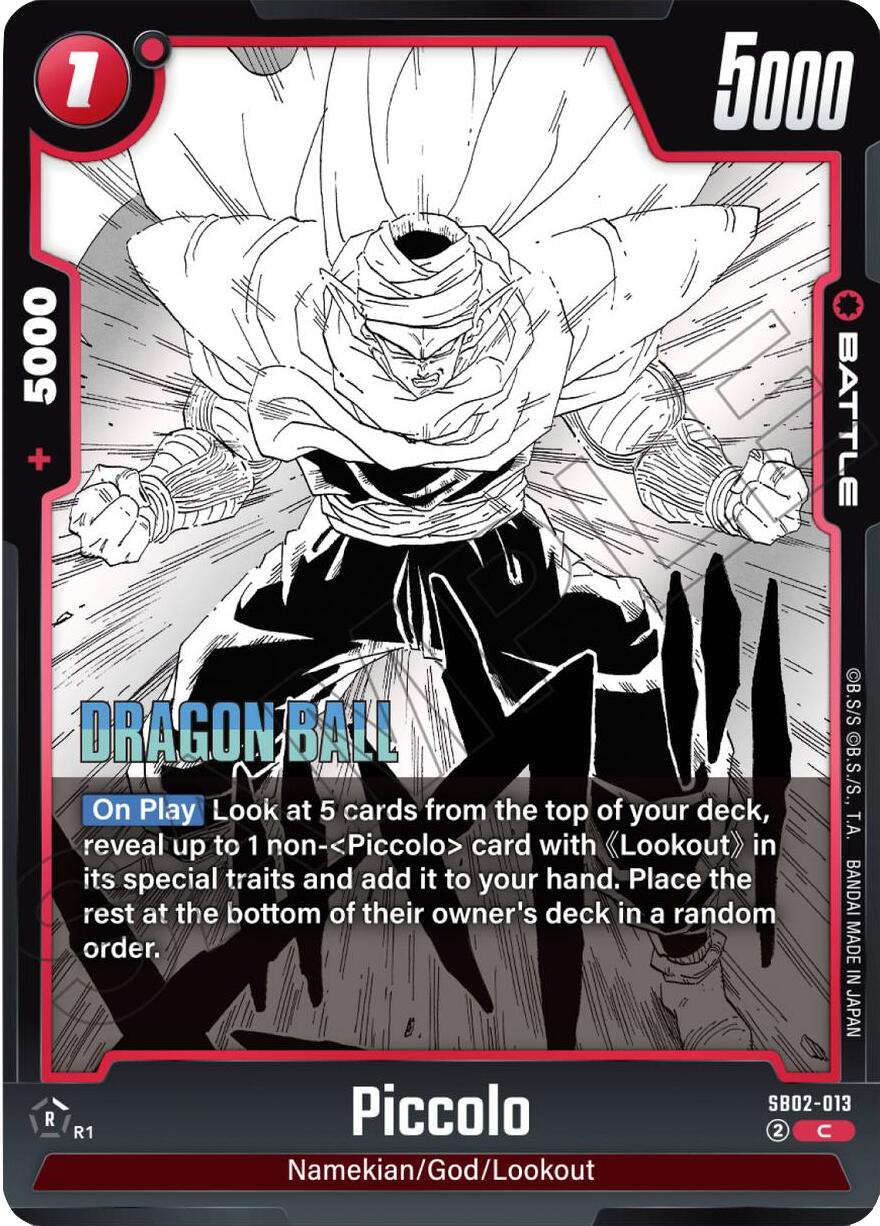 Piccolo (SB02-013) [Manga Booster 02] | Cards and Coasters CA