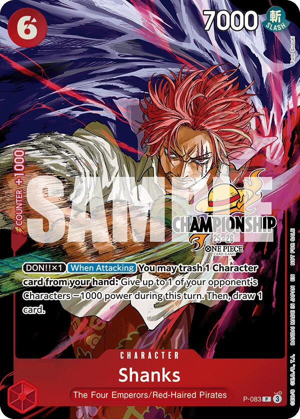 Shanks (CS 25-26 Event Pack Finalist Ver.) [One Piece Promotion Cards] | Cards and Coasters CA