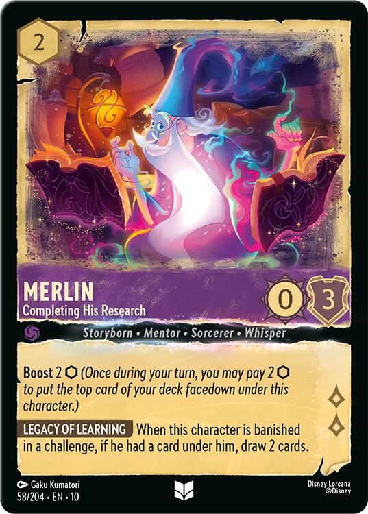 Merlin - Completing His Research (58/204) [Whispers in the Well] | Cards and Coasters CA