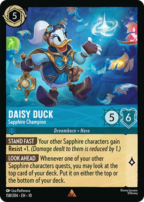 Daisy Duck - Sapphire Champion (158/204) [Whispers in the Well] | Cards and Coasters CA