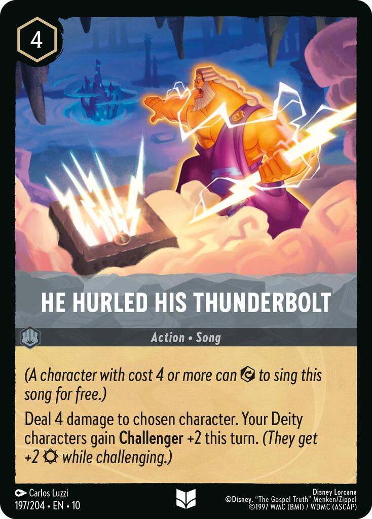 He Hurled His Thunderbolt (197/204) [Whispers in the Well] | Cards and Coasters CA
