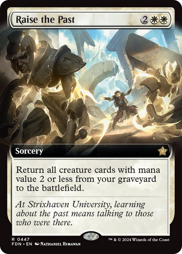 Raise the Past (Extended Art) [Foundations] | Cards and Coasters CA