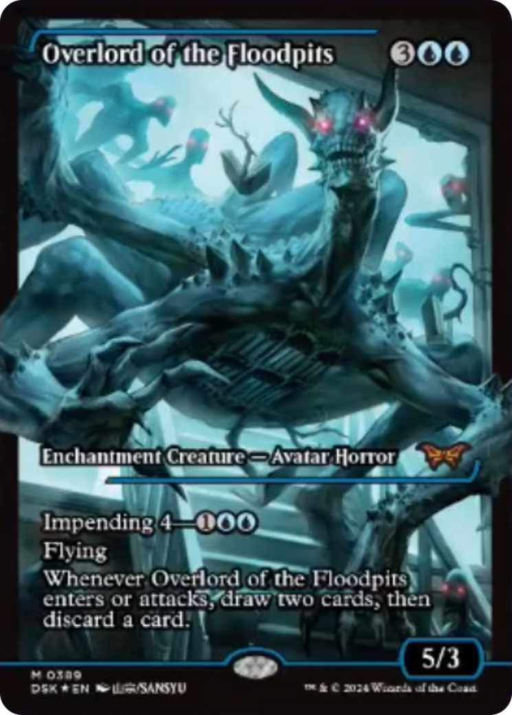 Overlord of the Floodpits (Japan Showcase) [Duskmourn: House of Horror] | Cards and Coasters CA