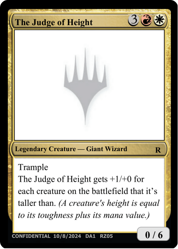 The Judge of Height [Unknown Event] | Cards and Coasters CA