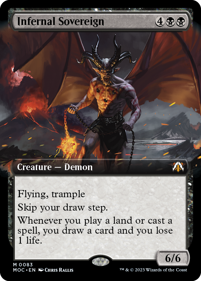 Infernal Sovereign (Extended Art) [March of the Machine Commander] | Cards and Coasters CA