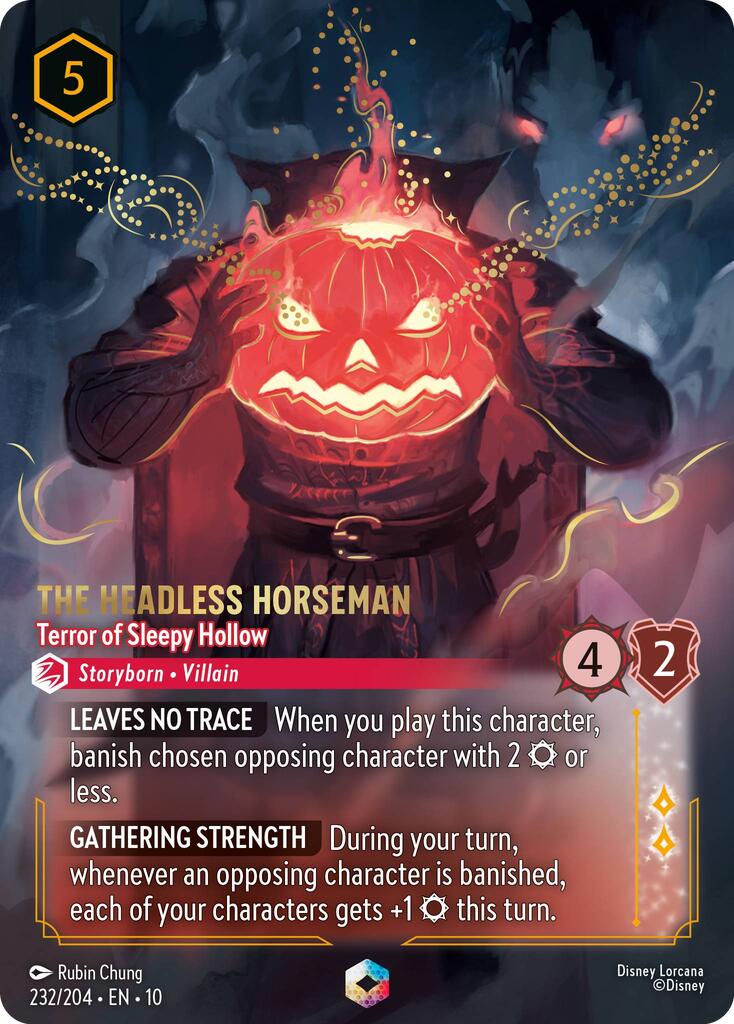 The Headless Horseman - Terror of Sleepy Hollow (Enchanted) (232/204) [Whispers in the Well] | Cards and Coasters CA