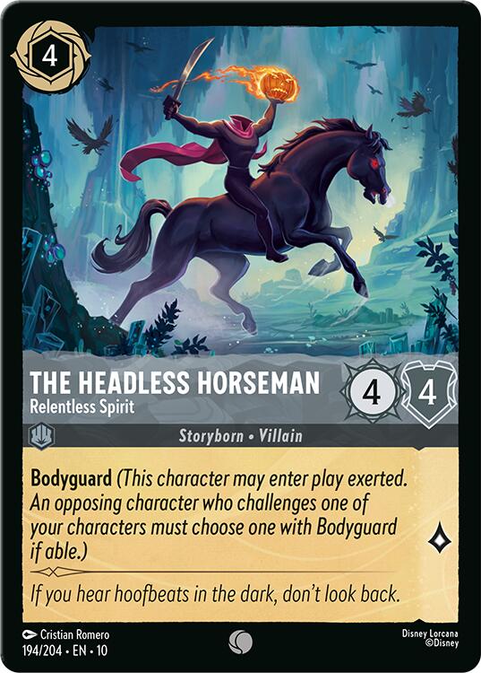 The Headless Horseman - Relentless Spirit (194/204) [Whispers in the Well] | Cards and Coasters CA