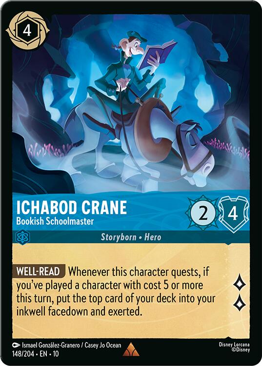 Ichabod Crane - Bookish Schoolmaster (148/204) [Whispers in the Well] | Cards and Coasters CA