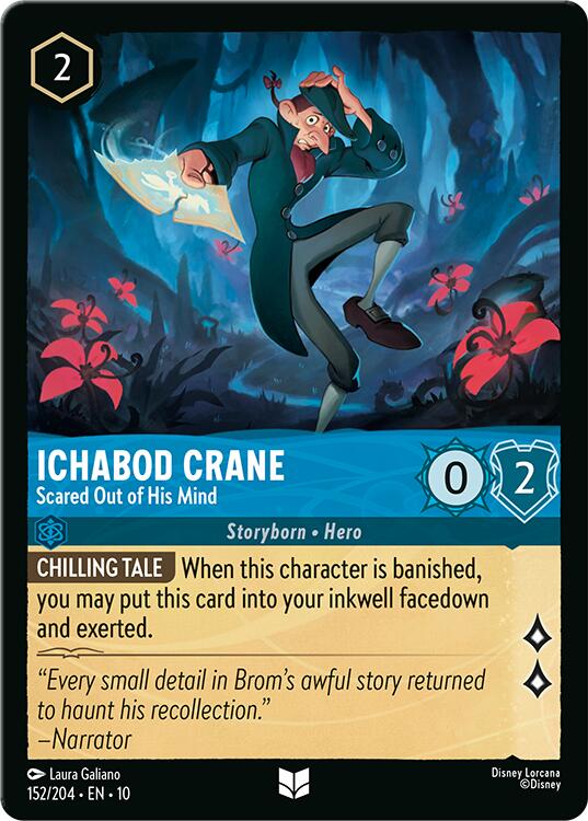Ichabod Crane - Scared Out of His Mind (152/204) [Whispers in the Well] | Cards and Coasters CA