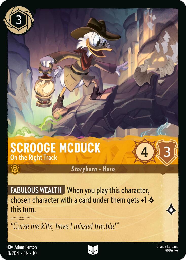 Scrooge McDuck - On the Right Track (8/204) [Whispers in the Well] | Cards and Coasters CA