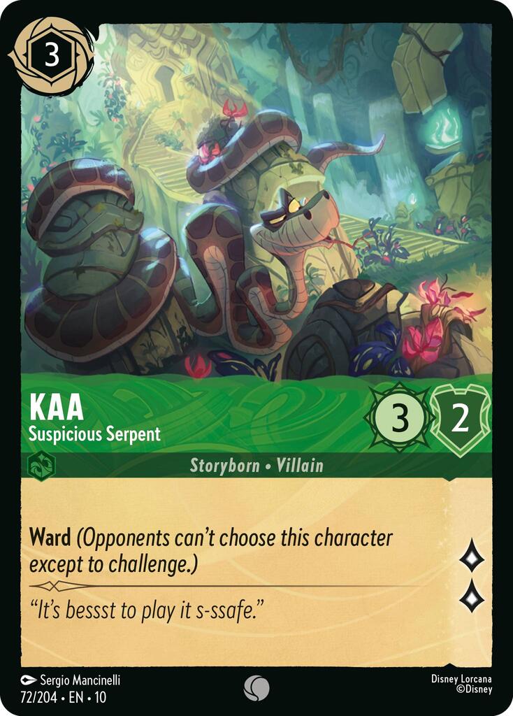 Kaa - Suspicious Serpent (72/204) [Whispers in the Well] | Cards and Coasters CA