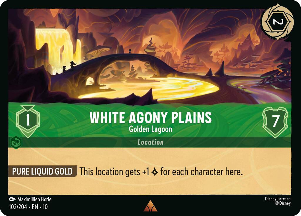 White Agony Plains - Golden Lagoon (102/204) [Whispers in the Well] | Cards and Coasters CA