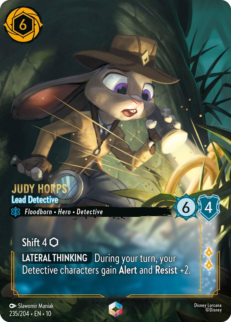 Judy Hopps - Lead Detective (Enchanted) (235/204) [Whispers in the Well] | Cards and Coasters CA