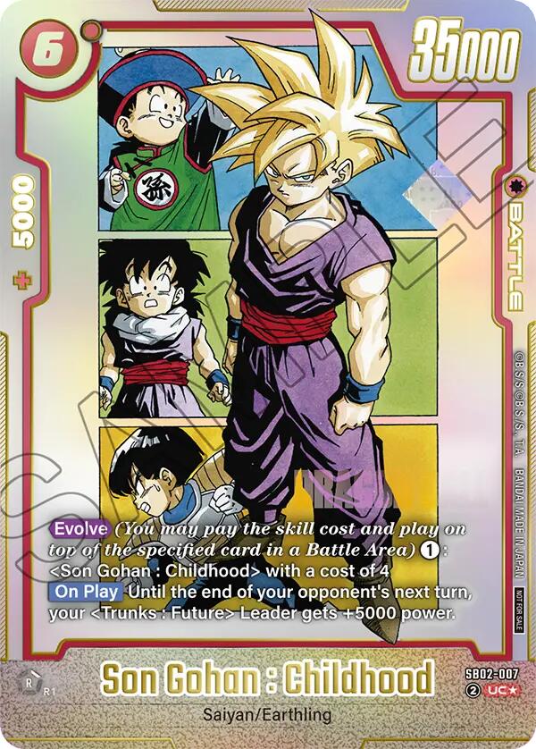 Son Gohan : Childhood (SB02-007) [Fusion World Tournament Cards] | Cards and Coasters CA