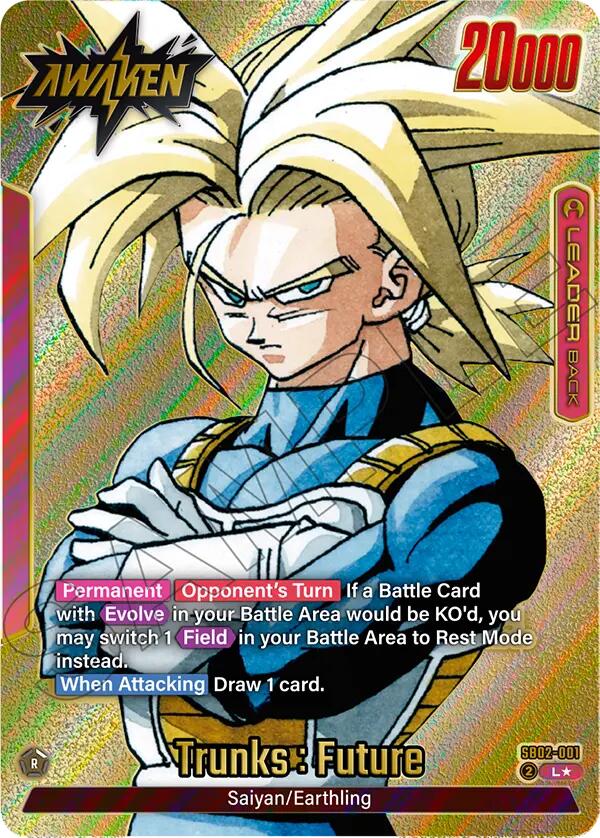 Trunks : Future (SB02-001) (Gold) [Manga Booster 02] | Cards and Coasters CA