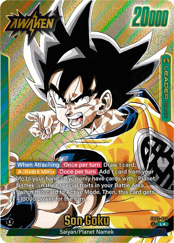 Son Goku (SB02-033) (Gold) [Manga Booster 02] | Cards and Coasters CA