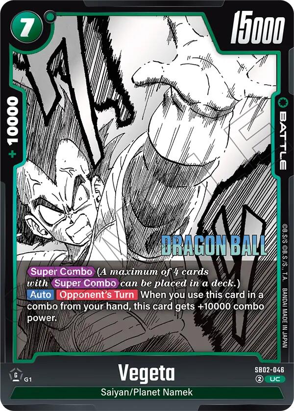 Vegeta (SB02-046) [Manga Booster 02] | Cards and Coasters CA
