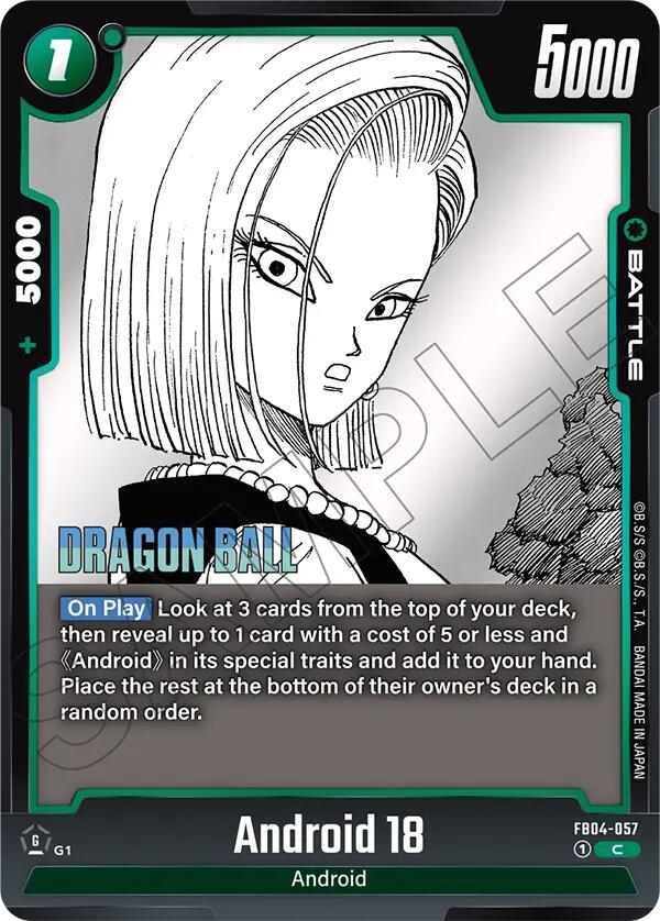 Android 18 [Manga Booster 02] | Cards and Coasters CA