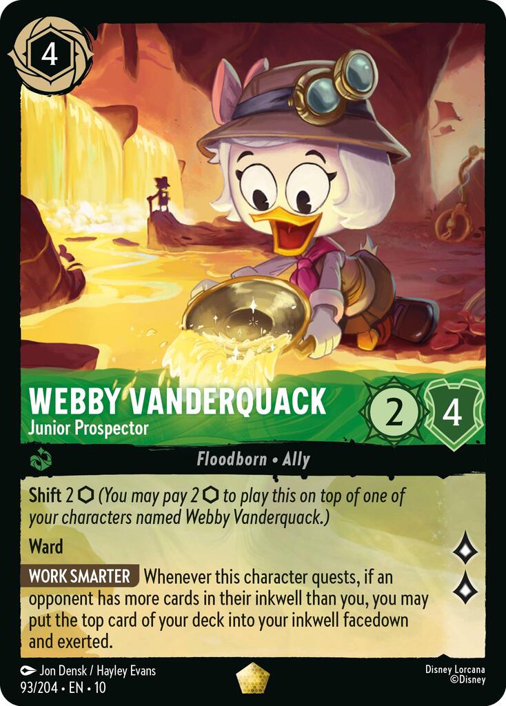 Webby Vanderquack - Junior Prospector (93/204) [Whispers in the Well] | Cards and Coasters CA