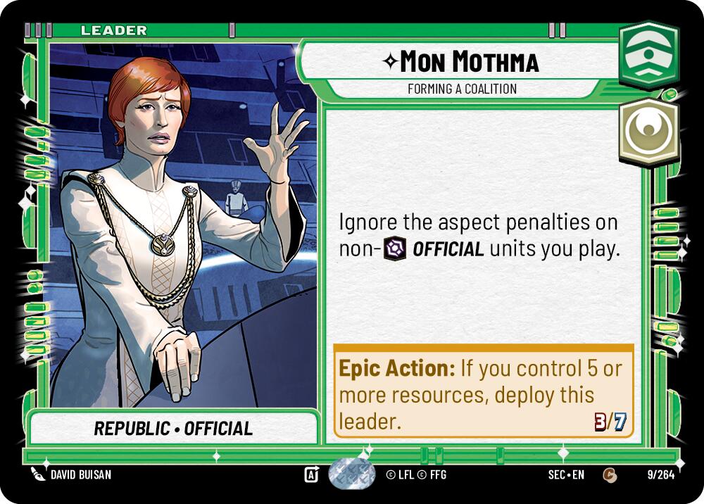 Mon Mothma - Forming a Coalition (9/264) (9/264) [Secrets of Power] | Cards and Coasters CA