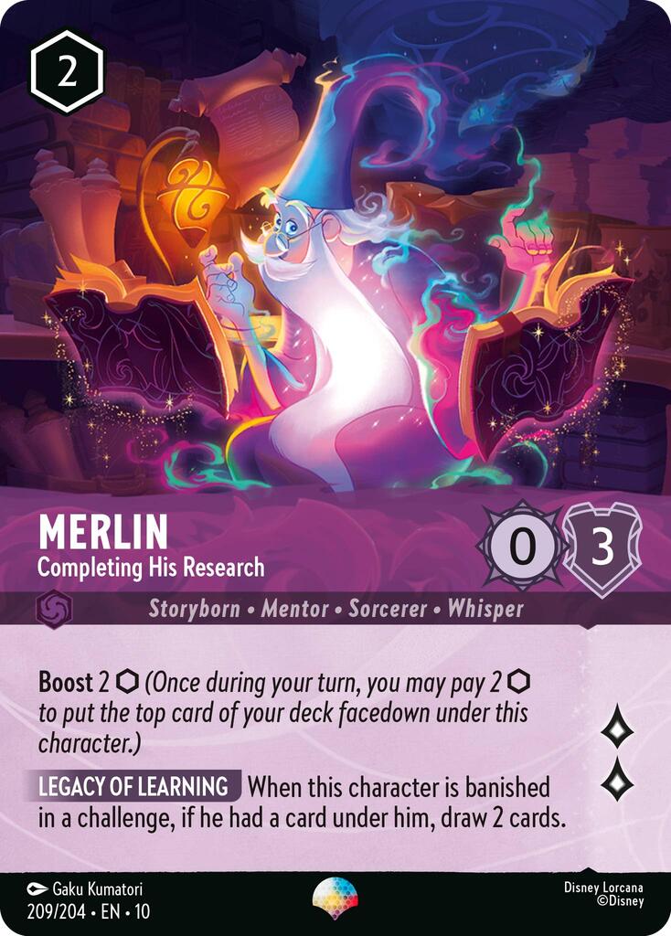 Merlin - Completing His Research (Epic) (209/204) [Whispers in the Well] | Cards and Coasters CA