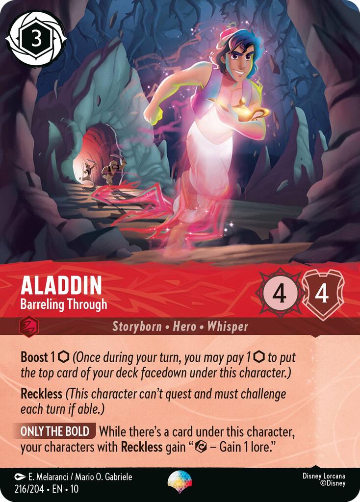 Aladdin - Barreling Through (Epic) (216/204) [Whispers in the Well] | Cards and Coasters CA