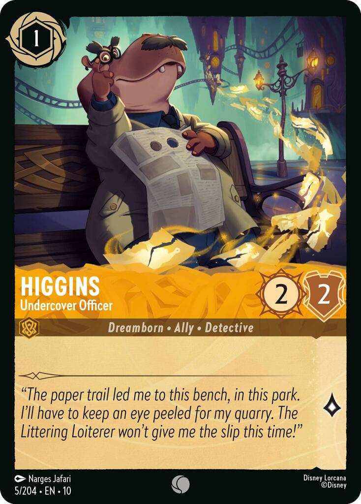 Higgins - Undercover Officer (5/204) [Whispers in the Well] | Cards and Coasters CA