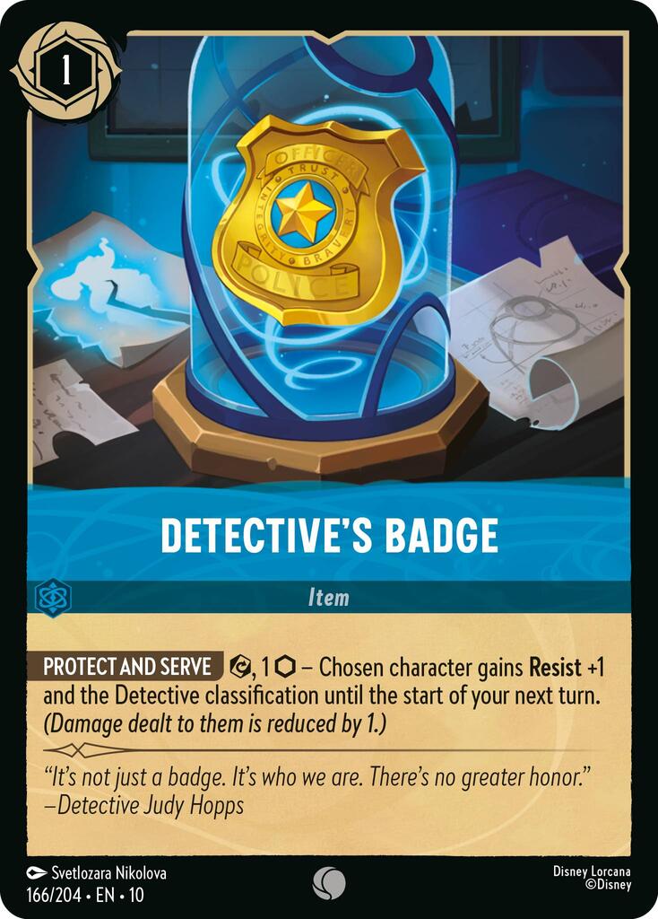 Detective's Badge (166/204) [Whispers in the Well] | Cards and Coasters CA
