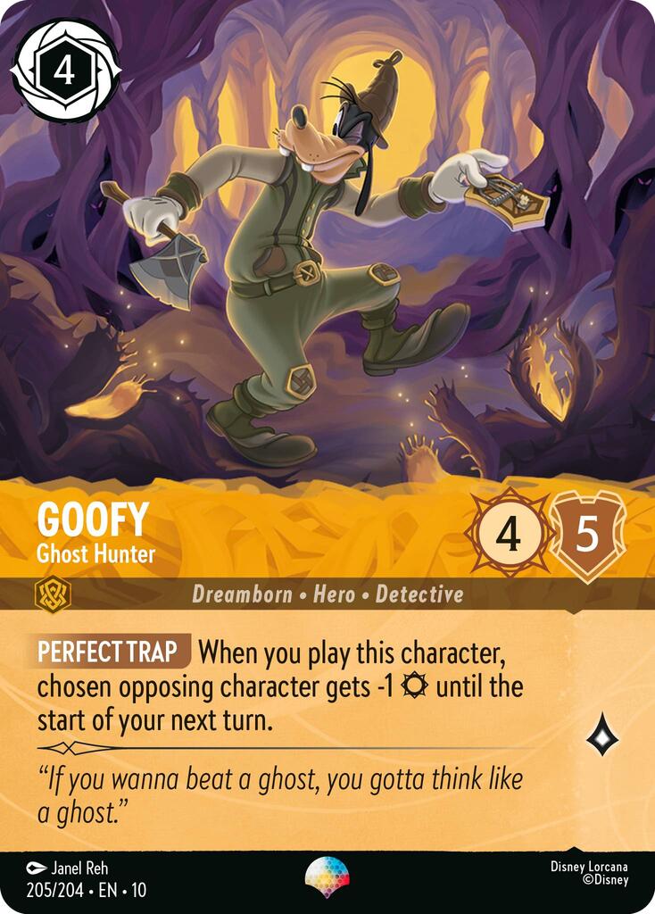 Goofy - Ghost Hunter (Epic) (205/204) [Whispers in the Well] | Cards and Coasters CA