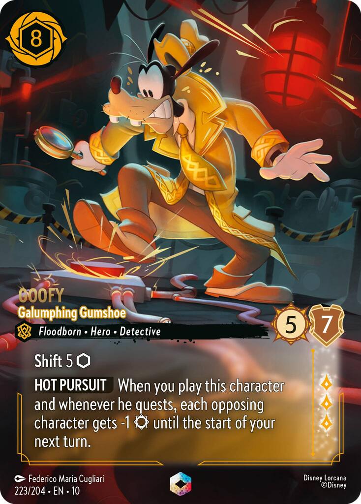 Goofy - Galumphing Gumshoe (Enchanted) (223/204) [Whispers in the Well] | Cards and Coasters CA