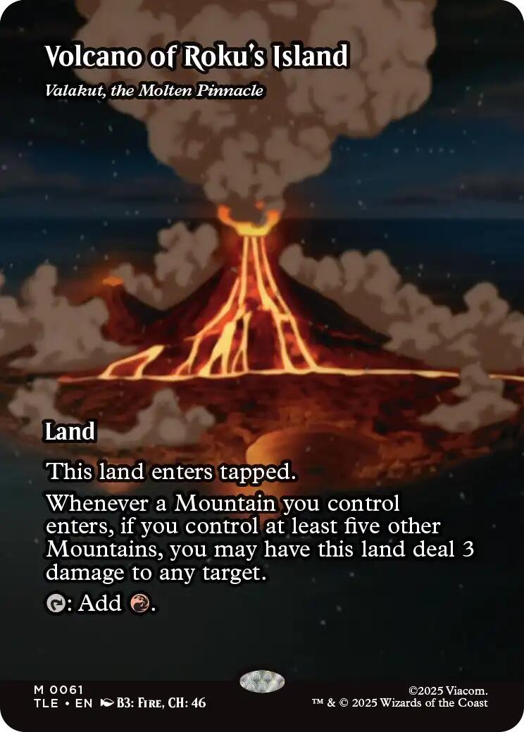 Volcano of Roku's Island - Valakut, the Molten Pinnacle [Avatar: The Last Airbender: Eternal-Legal] | Cards and Coasters CA