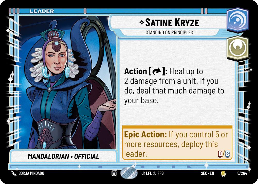 Satine Kryze - Standing on Principles (5/264) (5/264) [Secrets of Power] | Cards and Coasters CA