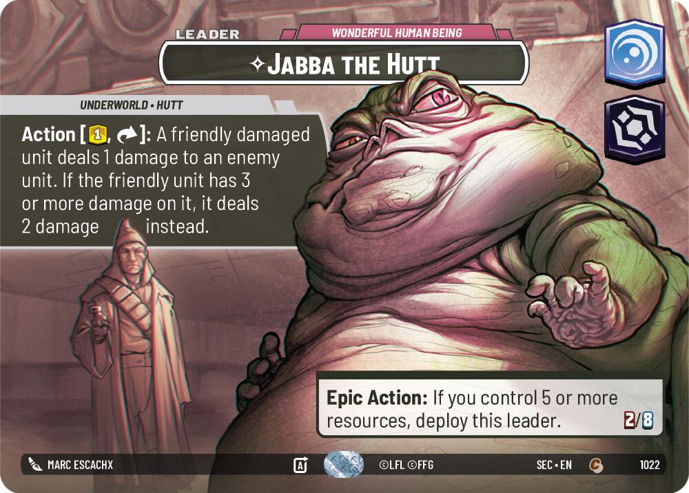 Jabba the Hutt - Wonderful Human Being (Showcase) (1022) (1022) [Secrets of Power] | Cards and Coasters CA