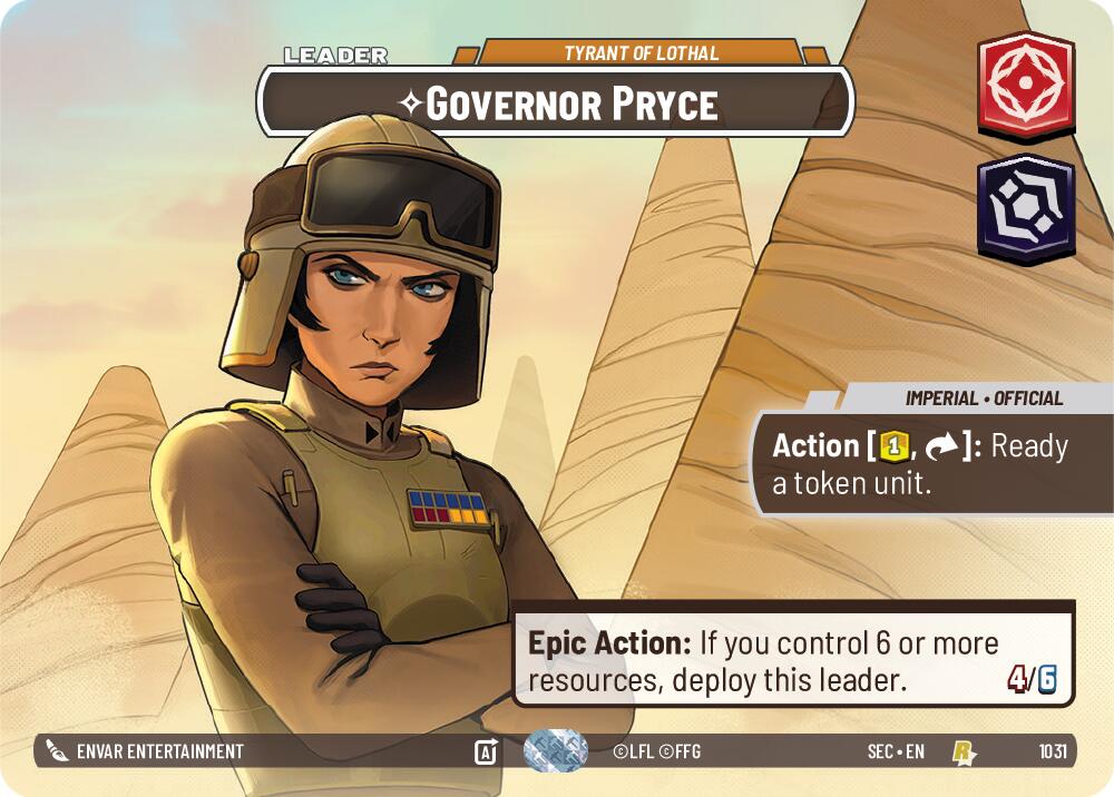 Governor Pryce - Tyrant of Lothal (Showcase) (1031) (1031) [Secrets of Power] | Cards and Coasters CA