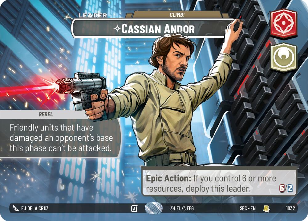 Cassian Andor - Climb! (Showcase) (1032) (1032) [Secrets of Power] | Cards and Coasters CA