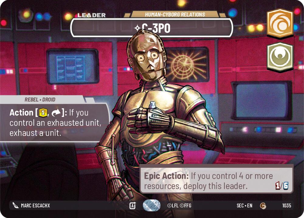 C-3PO - 3PO (1026) - Human-Cyborg Relations (Showcase) (1035) (1035) [Secrets of Power] | Cards and Coasters CA