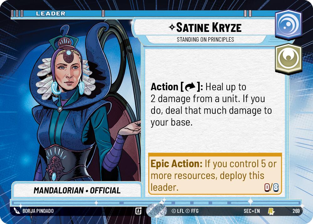 Satine Kryze - Standing on Principles (Hyperspace) (269) (269) [Secrets of Power] | Cards and Coasters CA