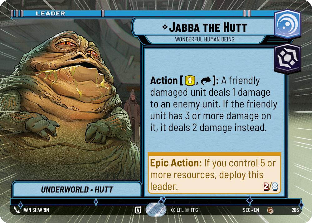 Jabba the Hutt - Wonderful Human Being (Hyperspace) (266) (266) [Secrets of Power] | Cards and Coasters CA