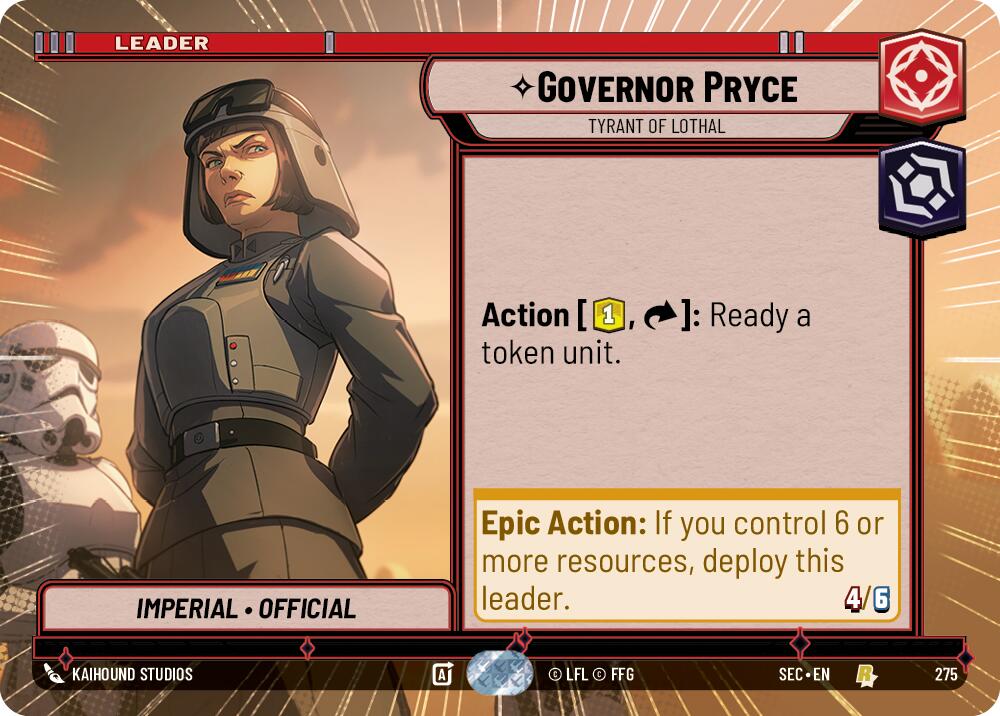 Governor Pryce - Tyrant of Lothal (Hyperspace) (275) (275) [Secrets of Power] | Cards and Coasters CA