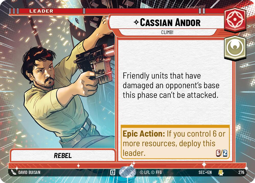 Cassian Andor - Climb! (Hyperspace) (276) (276) [Secrets of Power] | Cards and Coasters CA