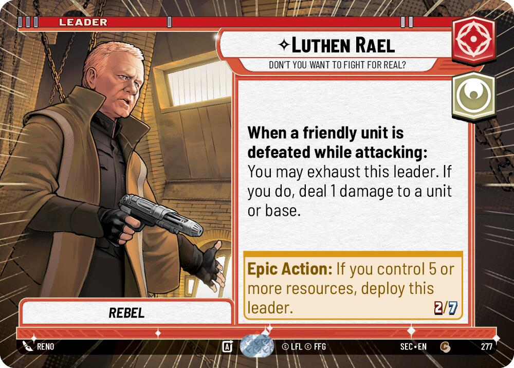Luthen Rael - Don't You Want To Fight For Real? (Hyperspace) (277) (277) [Secrets of Power] | Cards and Coasters CA